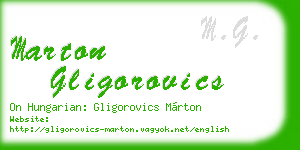 marton gligorovics business card