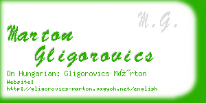 marton gligorovics business card